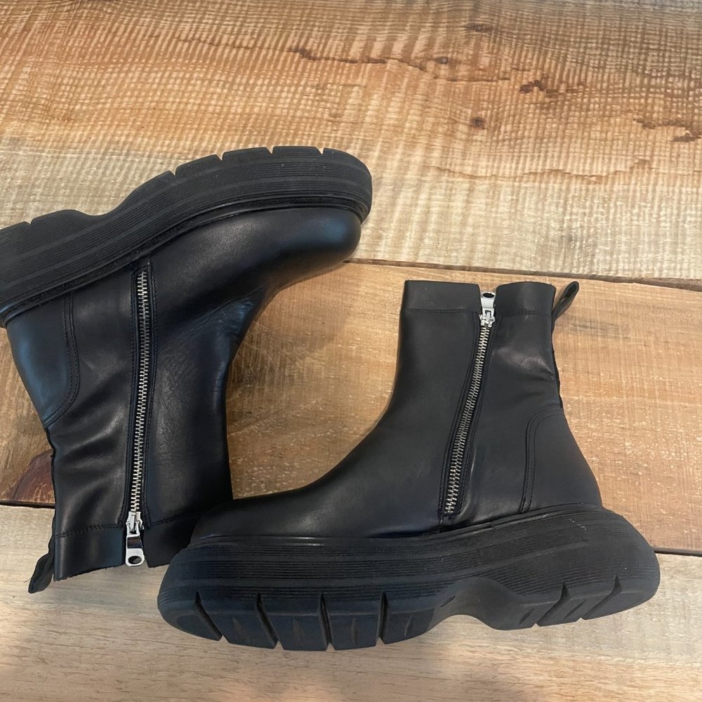 FREE PEOPLE Mara Zip Moto Boots Black size  8.5  NWOB $298 - Picture 9 of 15